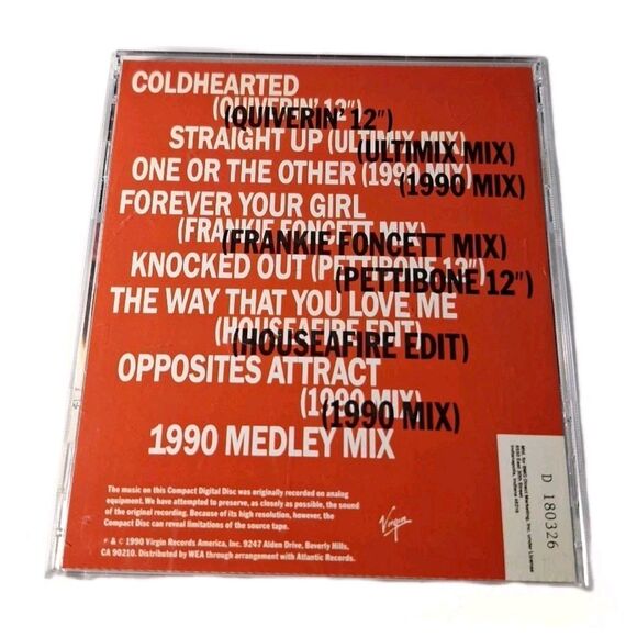 Paula Abdul Shut Up and Dance The Dance Mixes CD 1990 Virgin Records - Picture 2 of 3